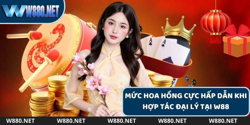 Mức hoa hồng cực hấp dẫn khi hợp tác đại lý tại W88