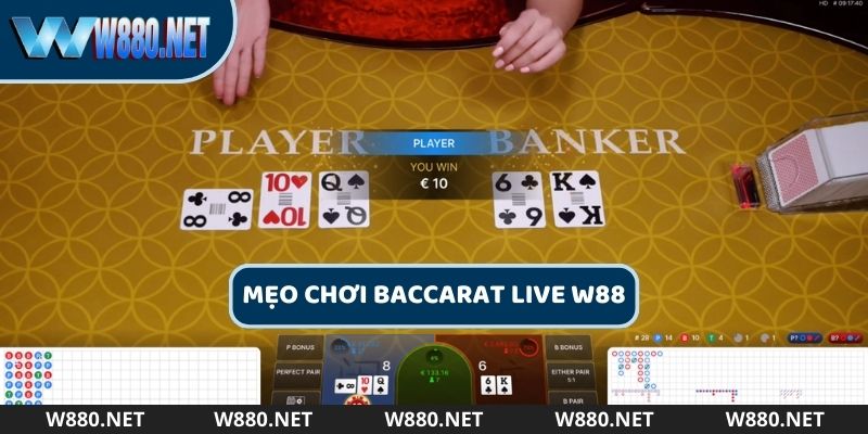 Mẹo chơi W88 baccarat live mang lại cơ hội thắng lớn