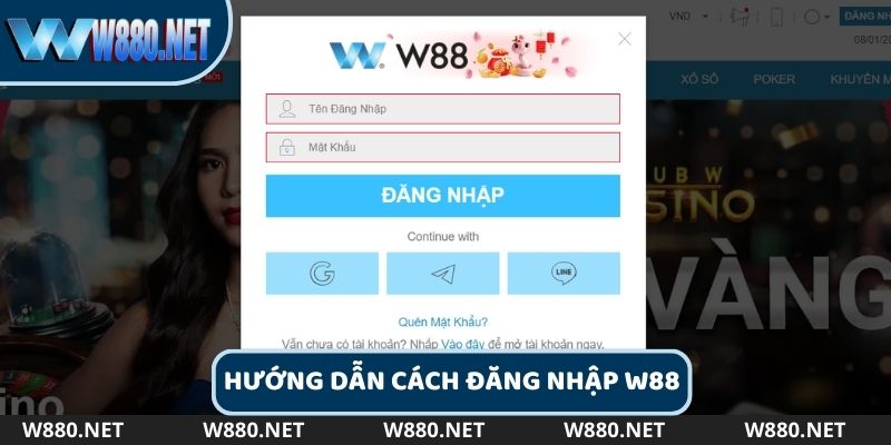 Hướng dẫn cách đăng nhập W88 dễ dàng